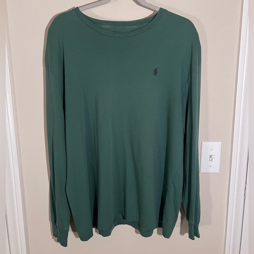 Dark Green Ralph Lauren Long Sleeve Polo